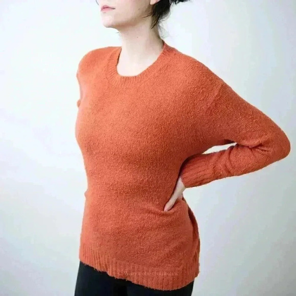 Philosophy Burnt Orange Soft Fuzzy Crewneck Sweater - M - Picture 4 of 4